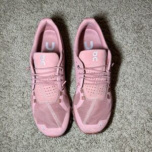 On Running Women's Pink Mesh Athletic Sneakers